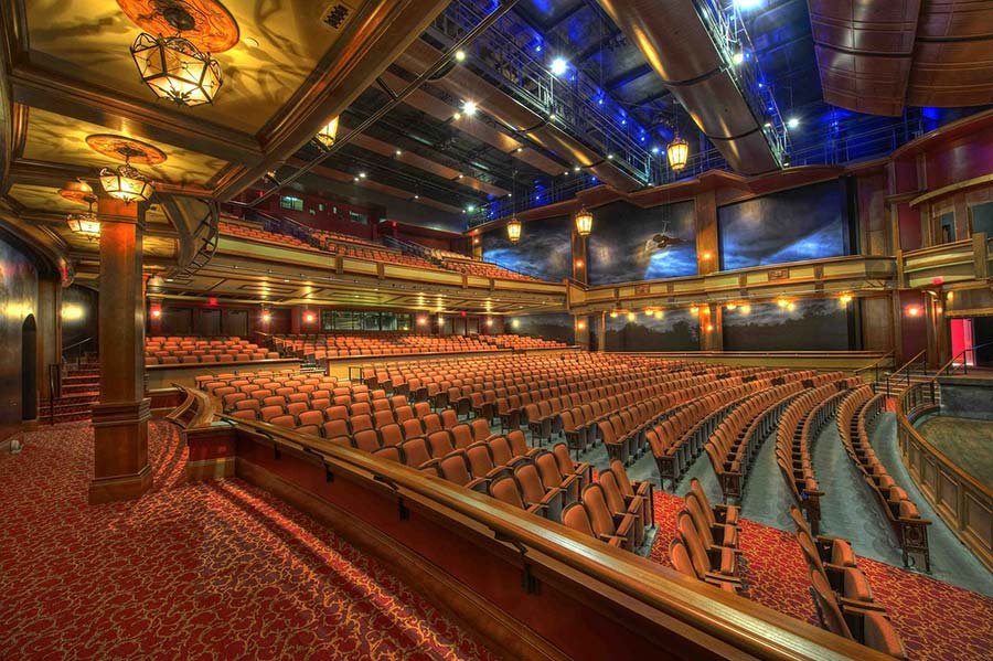 An empty theater auditorium