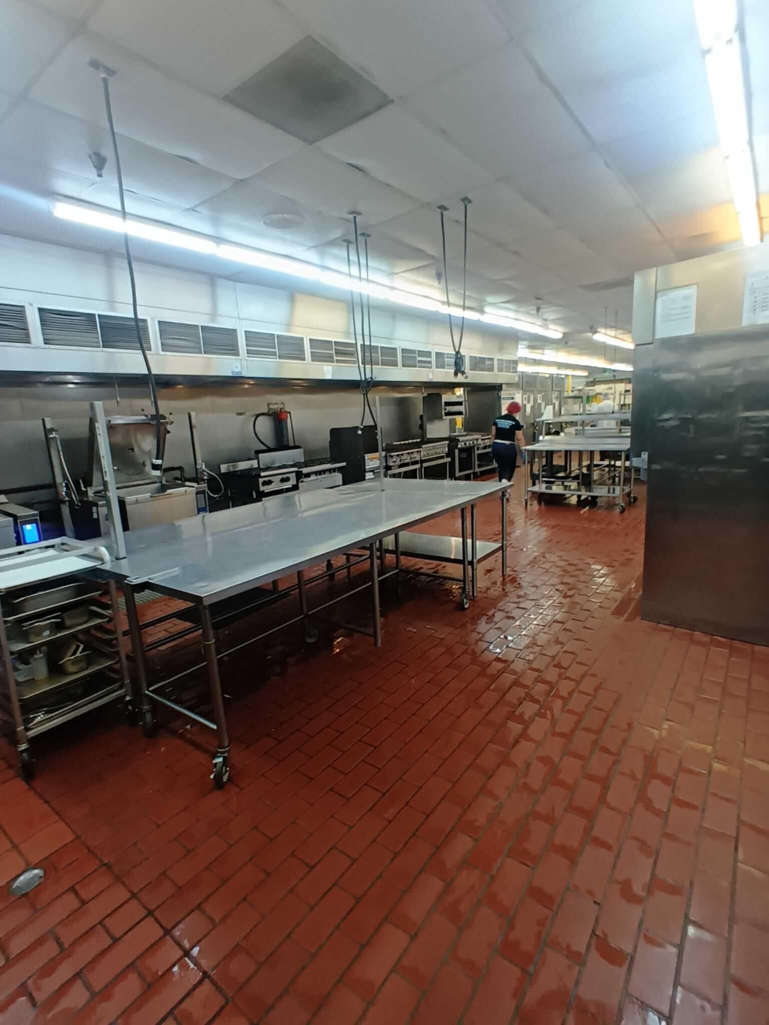 A clean commercial kitchen