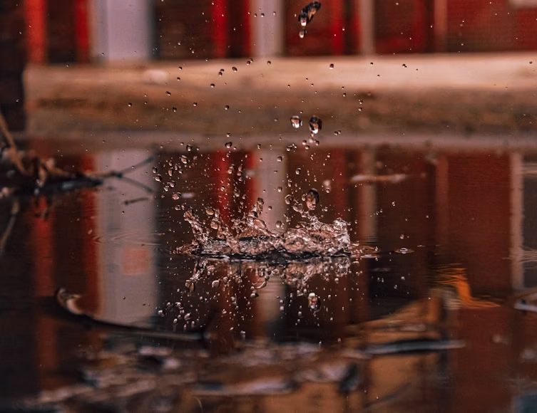 Water is dripping onto the floor